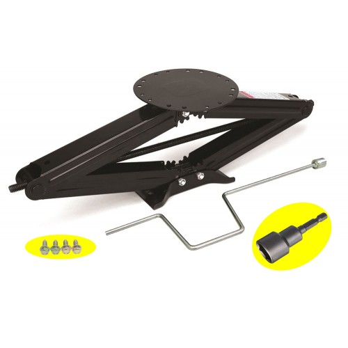 5000 lbs 30" RV Trailer Stabilizer Leveling Scissor Jacks w/handle and