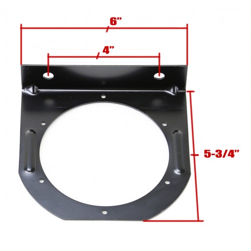 (2) Red 10 LED 4" Round Trailer Truck Tail Light Surface Mounting Bracket