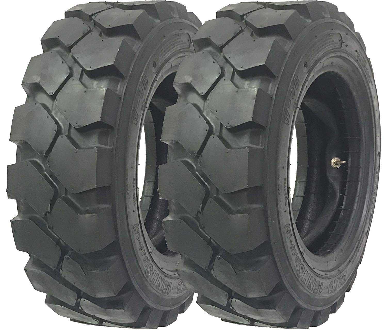 Set 2 Zeemax Heavy Duty 7.0012 /12TT Forklift Tires w/Tube Flap Rim