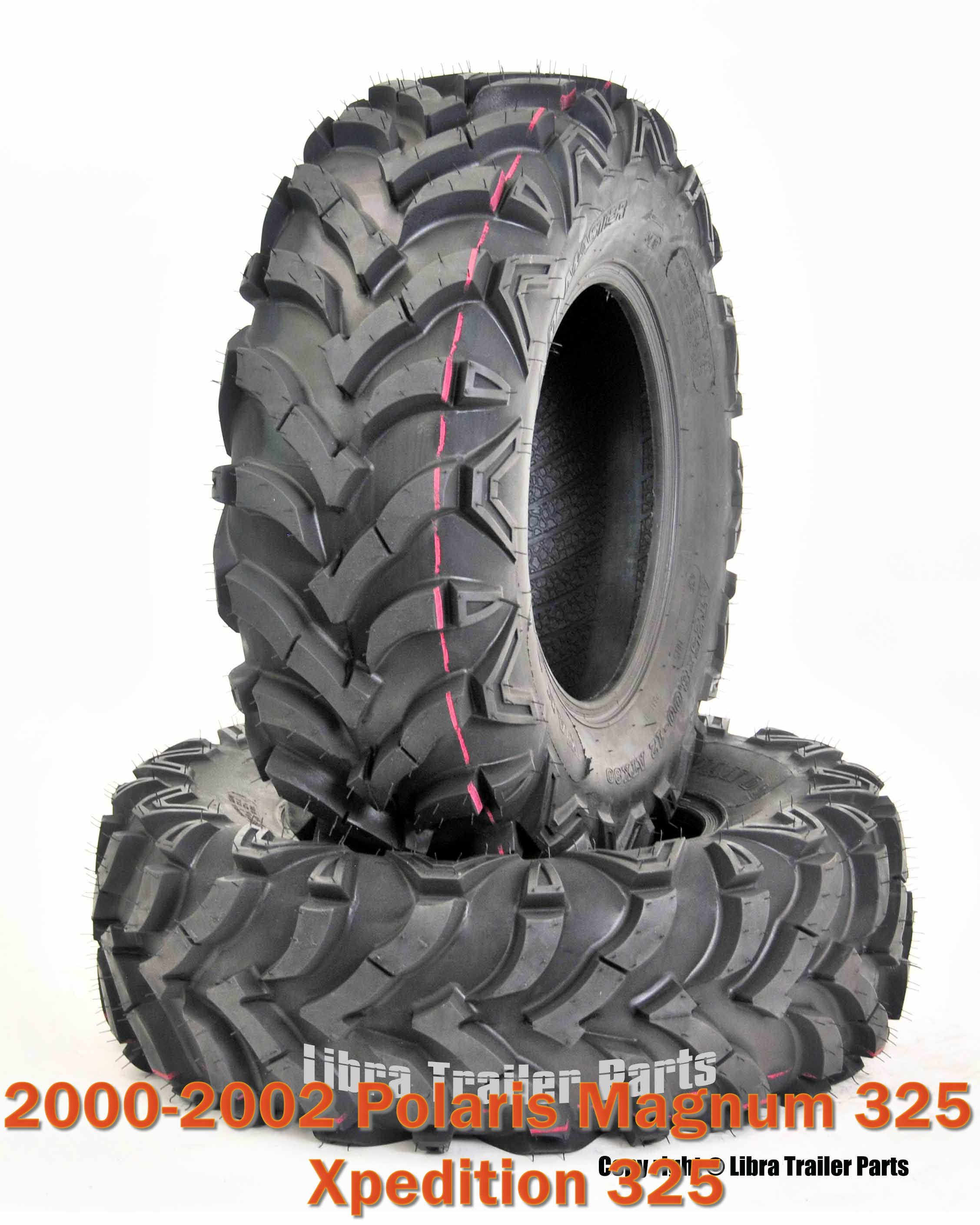 (2) 24x812 ATV Front Tire Set 6PR for 200022002 Polaris Magnum