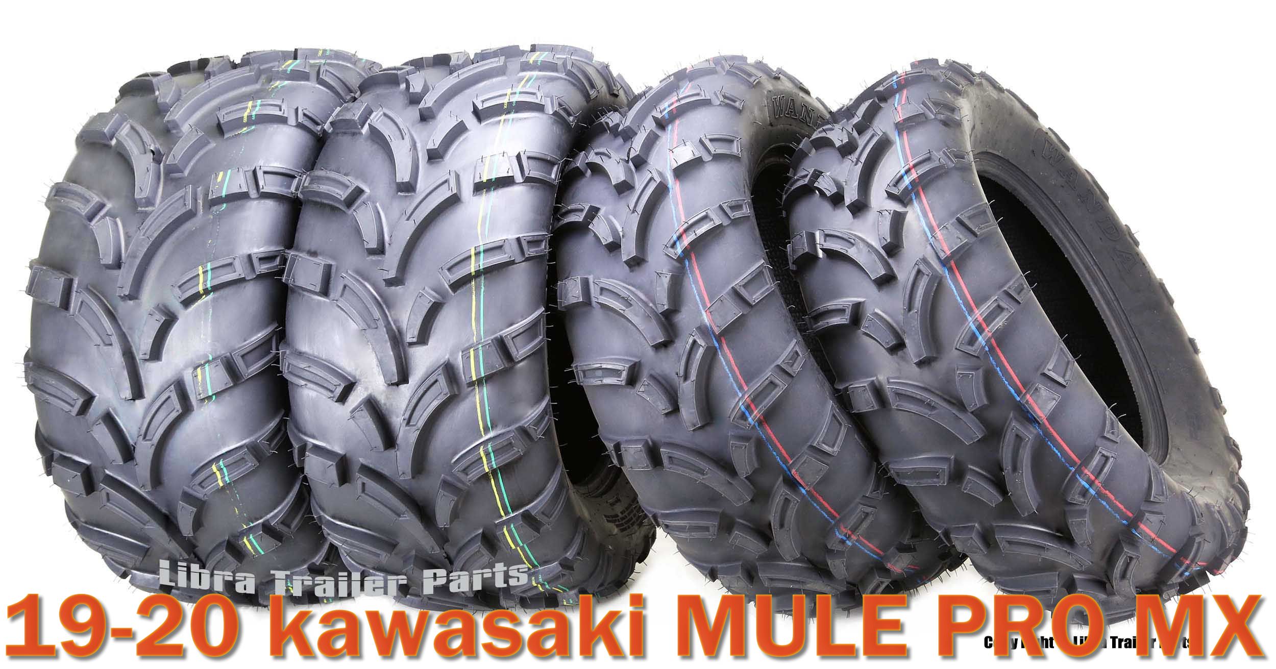 1920 kawasaki MULE PRO MX ATV Tire Set WANDA 25x812 25x1012 lit Mud