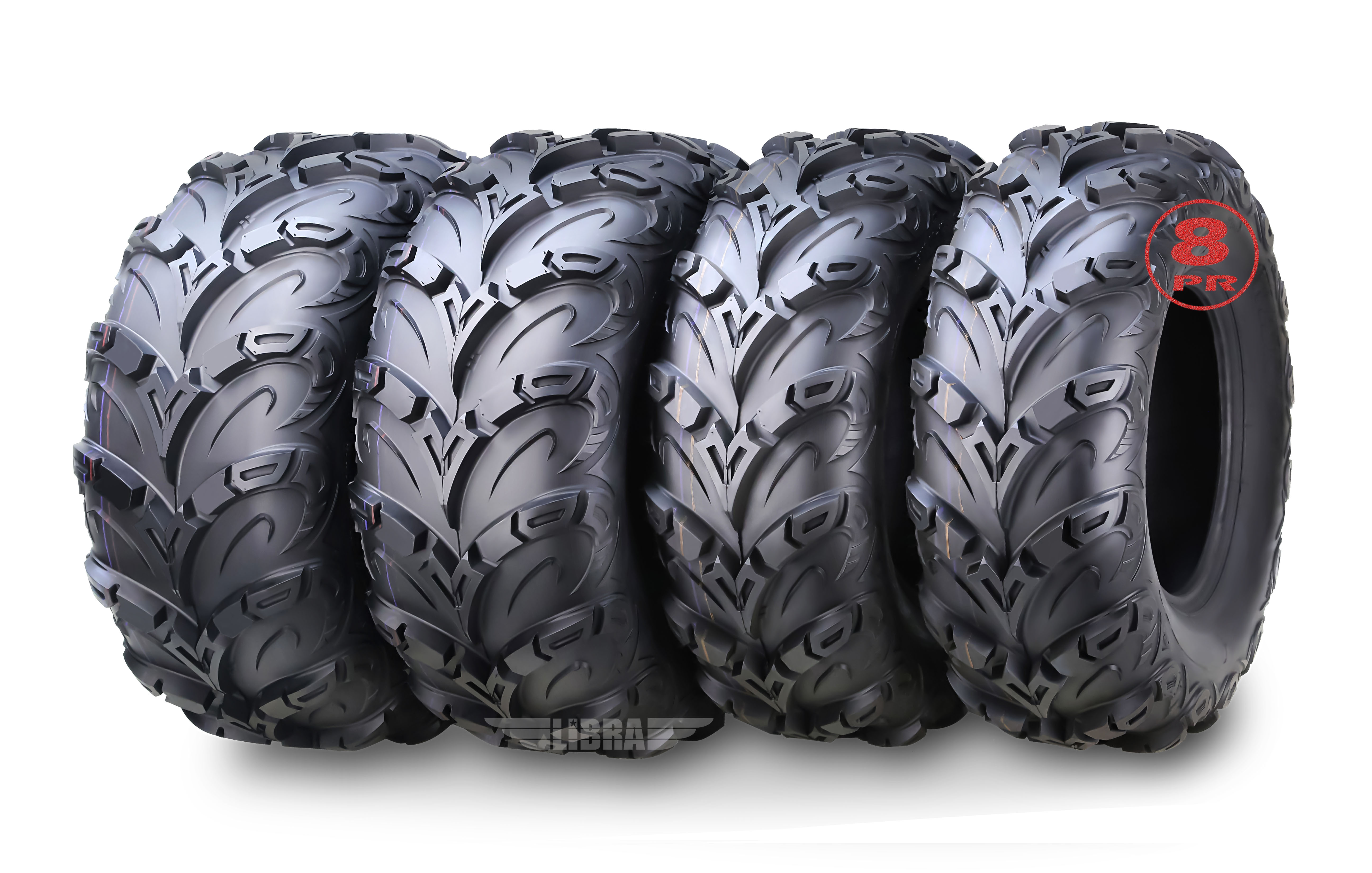 4) 12-19 John-Deere GATOR XUV 550 560 590 Tires 25X8X12 25X10X12