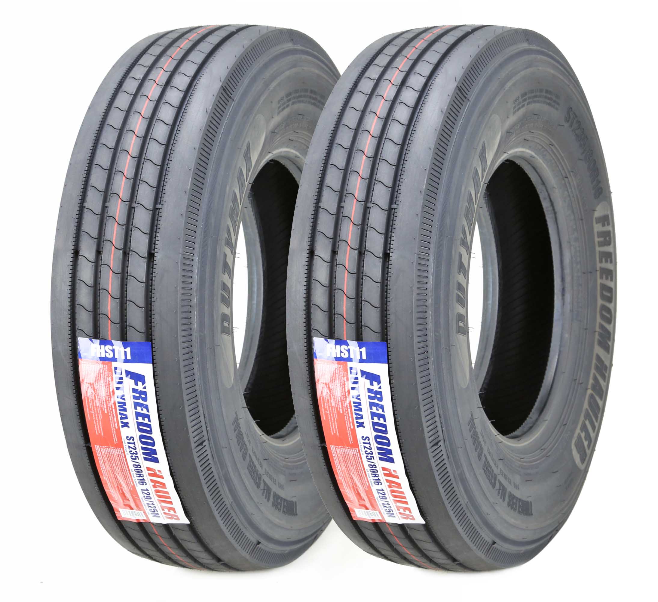 2 Freedom Hauler Dutymax ST235/80R16 All Steel Heavy Duty RV Trailer