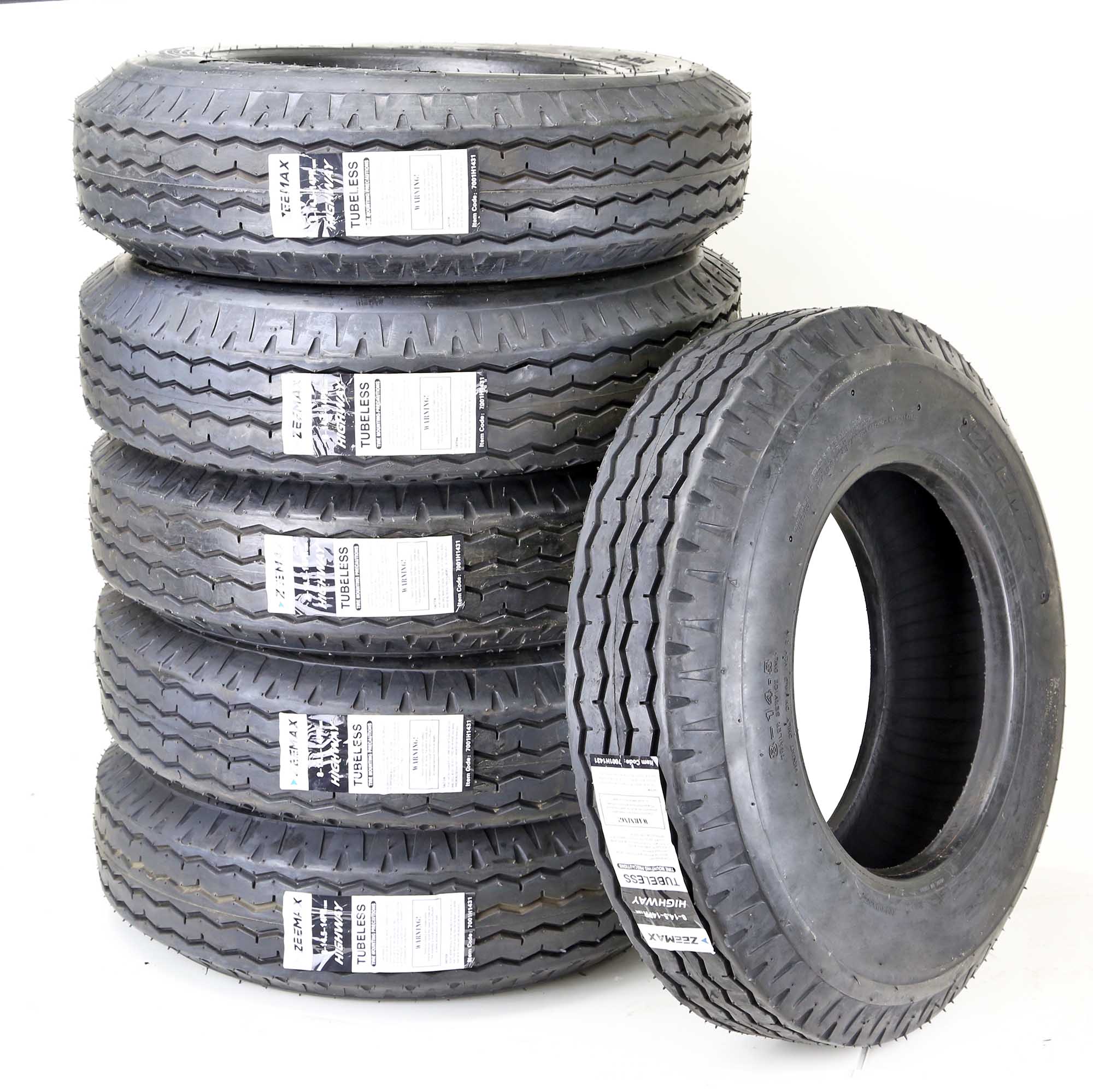 6 New Zeemax Heavy Duty Highway Trailer Tires 814.5 14PR LR G eBay